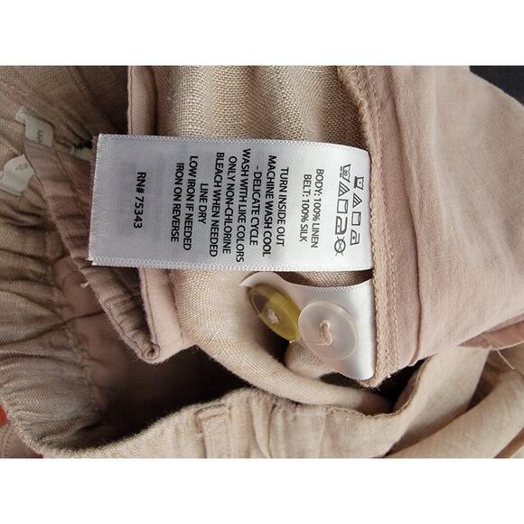 Joie Pants Womens Size XL 100% Linen Straight Wide Leg High Rise Lagenlook - Picture 7 of 10